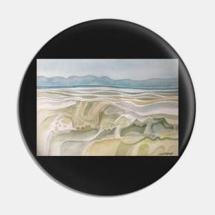 Abstract Cornish English Beach Seascape British Landscape Pin