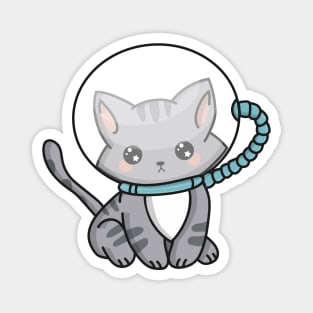 Cute Astronaut Kitty Magnet