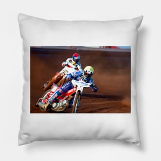 Great Britain Speedway Motorcycle Action Pillow