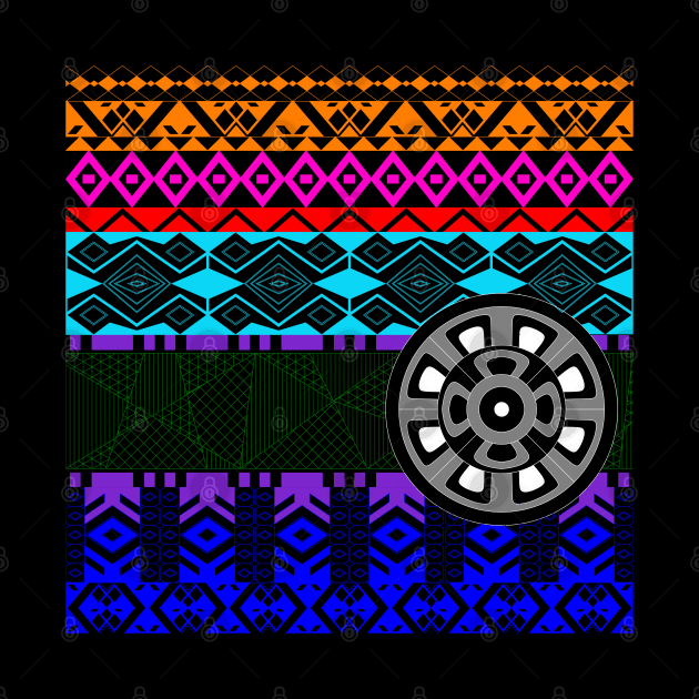 magical pattern of totonac culture in mexican ecopop layer design by jorge_lebeau