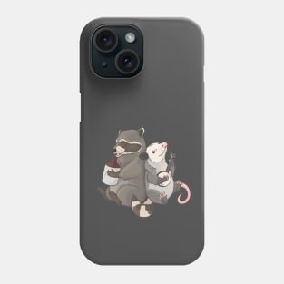 Opossum and a Racoon playing instruments Phone Case