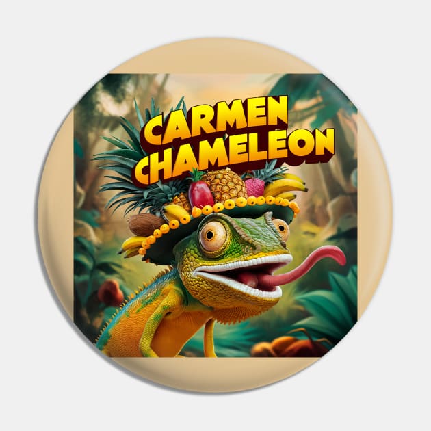 Carmen, Carmen, Carmen, Carmen Chameleon Pin by Dizgraceland