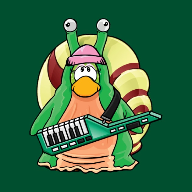 Beanie Snail Penguin with Keytar by jello