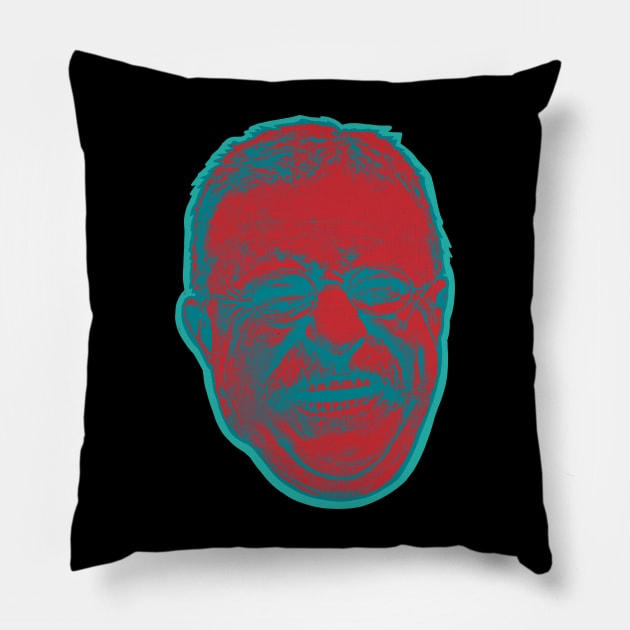 Teddy Roosevelt Pillow by Art from the Blue Room