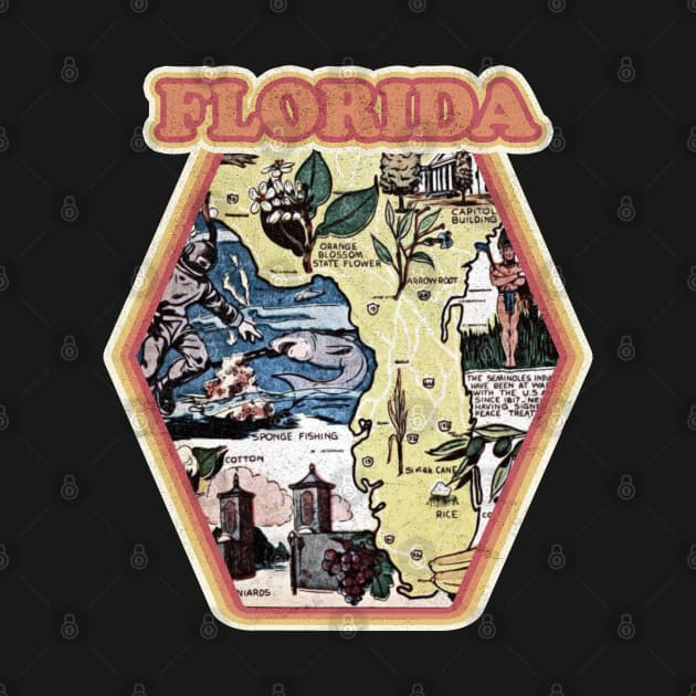 Vintage Retro 1970's Florida State Comic Book Style by Joaddo