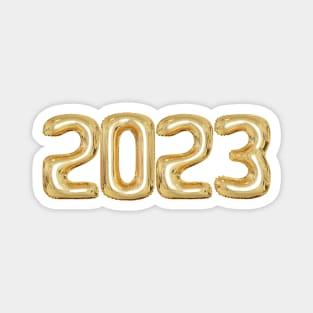 2023 Year Gold Foil Balloon Style Magnet