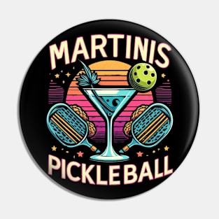 Martinis & Pickleball Design #1 Pin