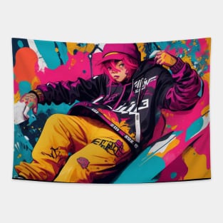 Urban Artistry - Unleash the Vibrance of Graffiti Tapestry