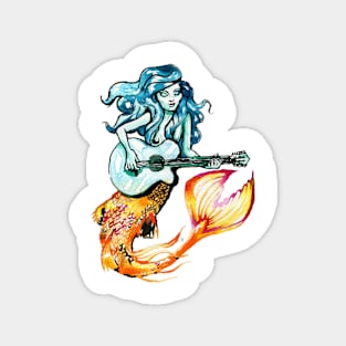 Mermaid with Guitar Magnet