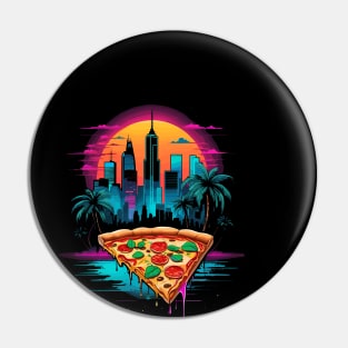 Synthwave Pizza Retro Pin