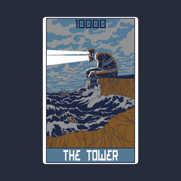 Robo Tarot: The Tower by PeterTheHague