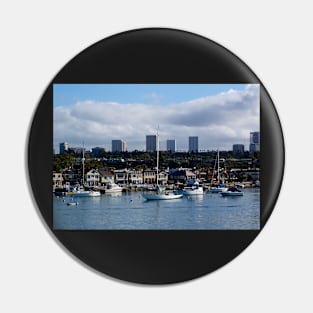 Newport Harbor Boats and Buildings Pin