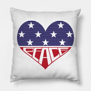 America Peace Love Pillow