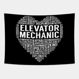 Elevator Mechanic Heart Tapestry