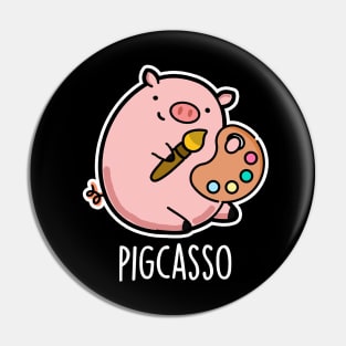 Pigcasso Cute Artist Pig Pun Pin