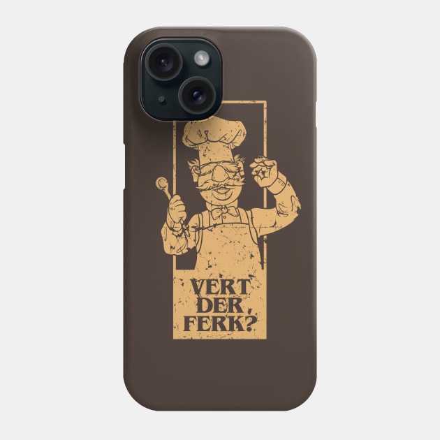 vert der ferk retrocolor - brown Phone Case by Sayang Anak