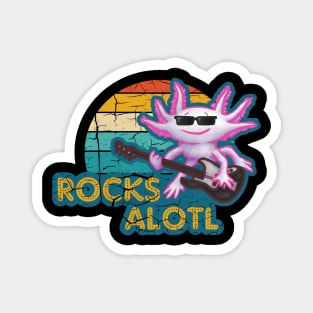 Rocksalotl Axolotl Guitar Rock Music Magnet