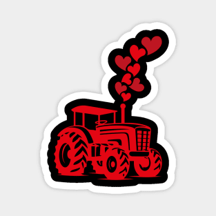 Tractor Cute Valentines Day Magnet