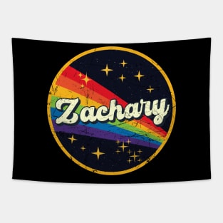 Zachary // Rainbow In Space Vintage Grunge-Style Tapestry