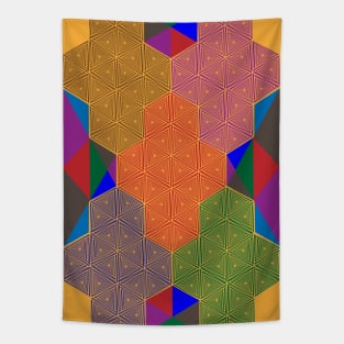 lines pattern colorful Tapestry