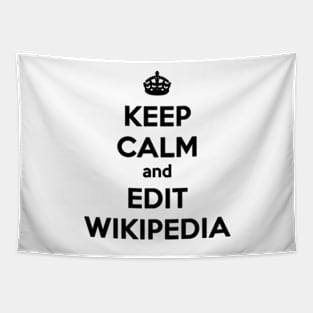 keep calm and edit wikipedia Tapestry