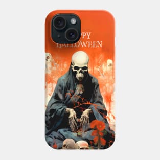 Japanese Skeleton Demon: Jikininki, Japanese Supernatural Ghost for Halloween Phone Case