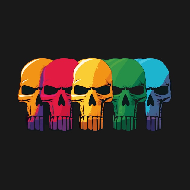 Colorful skulls by Pixy Official