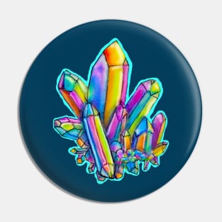 Colorful Crystals Pin