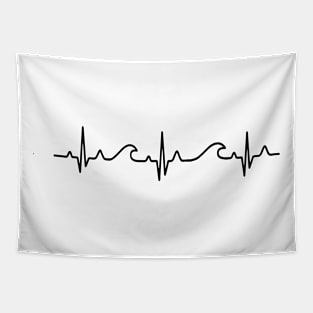 waves, surfing, heart, rate, beach shirt,surf, surfer,shirt, summer shirt, Tapestry