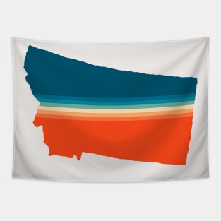 Montana State Retro Map Tapestry