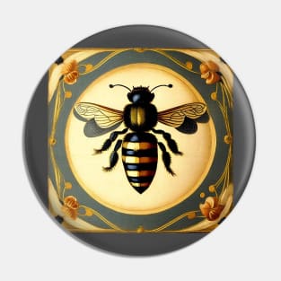 Vintage Bee Pattern 3 Pin