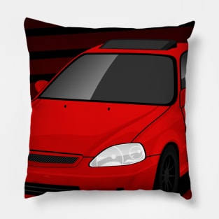 Civic red candy t-shirt Pillow