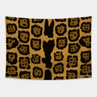 Jaguar Pattern in Natural Color Tapestry