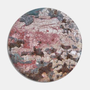 Cracking Paint and Rust Abstract Pin