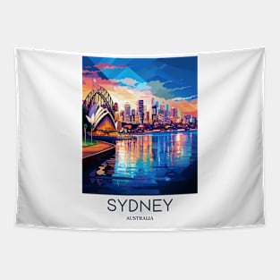 A Pop Art Travel Print of Sydney - Australia Tapestry