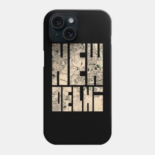 New Delhi, India City Map - Vintage Phone Case