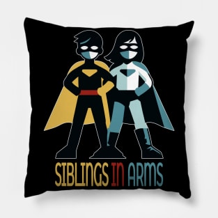 Guardians Together: Sibling Superhero Squad Pillow