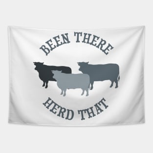 Funny Cow Pun for Ranchers and Farmers Tapestry