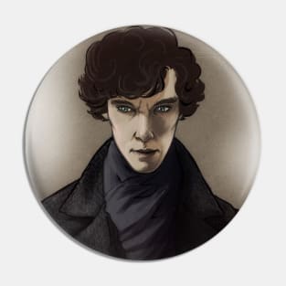 Sherlock Holmes Fan Art Pin