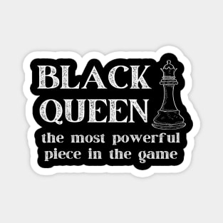 Black Queen Most Powerful Chess African American Magnet