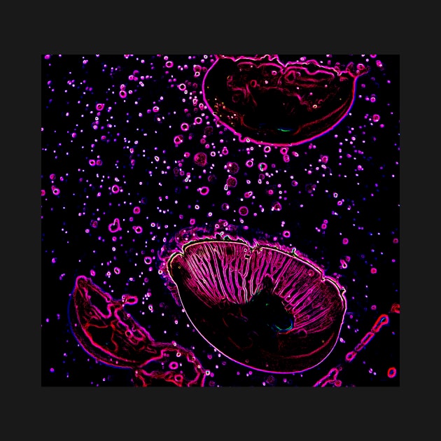 Glowing Jellyfish Cyberpunk/Neon/Vaporwave Inspired Art by Mihadom