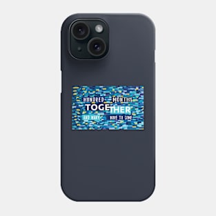 100th month together relationship status milestone Phone Case