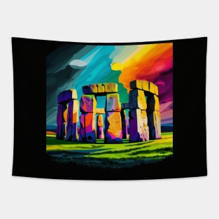 Stonehenge in a Colorful Layout Tapestry