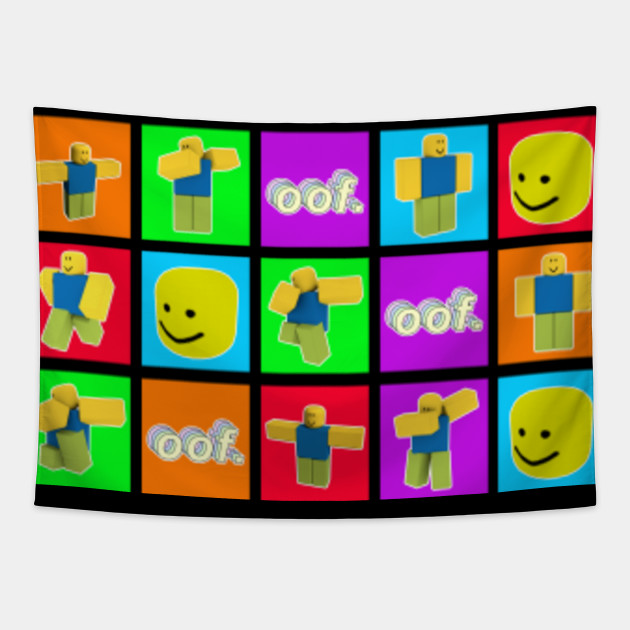 Roblox Dabbing Dab Noob Pattern Oof Big Head Roblox Tapestry Teepublic - bighead tshirt roblox