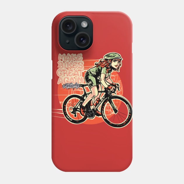 Make Bikes Great Again - Redhead Phone Case by Vlepkaaday