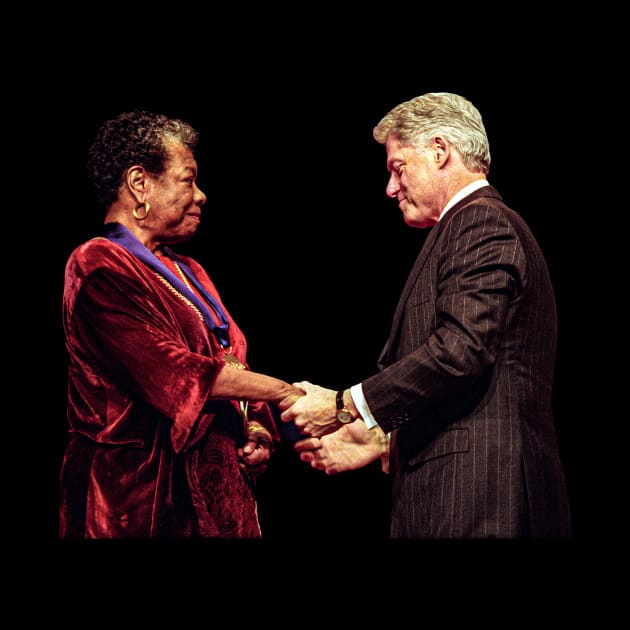 Bill Clinton and Maya Angelou by Mollie