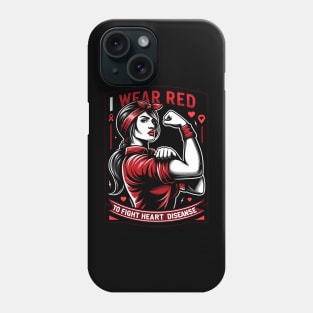 Empowerment in Red - Fighting Heart Disease Awareness Phone Case