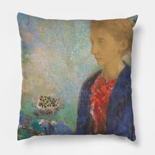 Baronne de Domecy by Odilon Redon Pillow