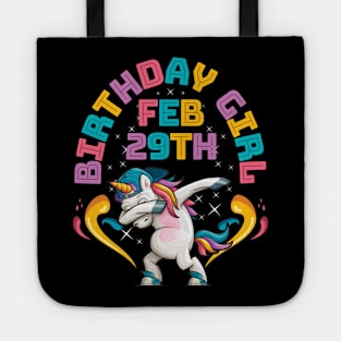 Birthday Girl Unicorn Leap Year February 29th Tote