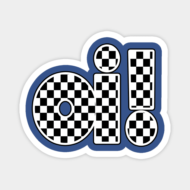 Oi Checkerboard Logo Magnet by thebarnumstore